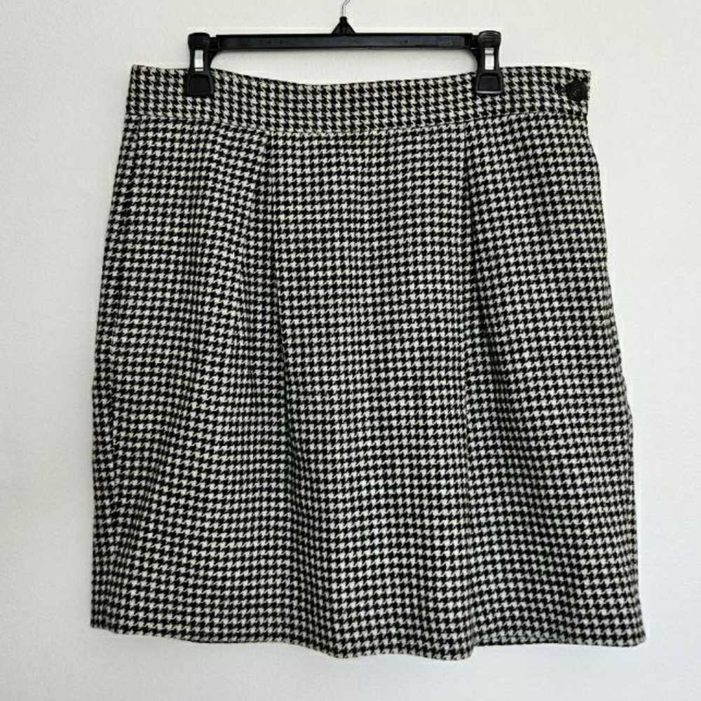 Brooks Brothers Classic And White Black Houndstooth Skirt 14 - Picture 6 of 6